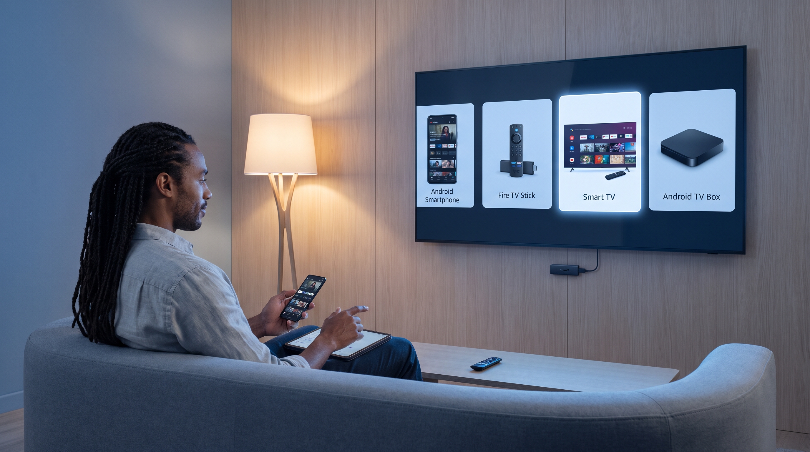 Compatibilité de avec Android Fire TV Stick et Smart TV 2026 Streaming HD/4K et faible latence pour sport et films