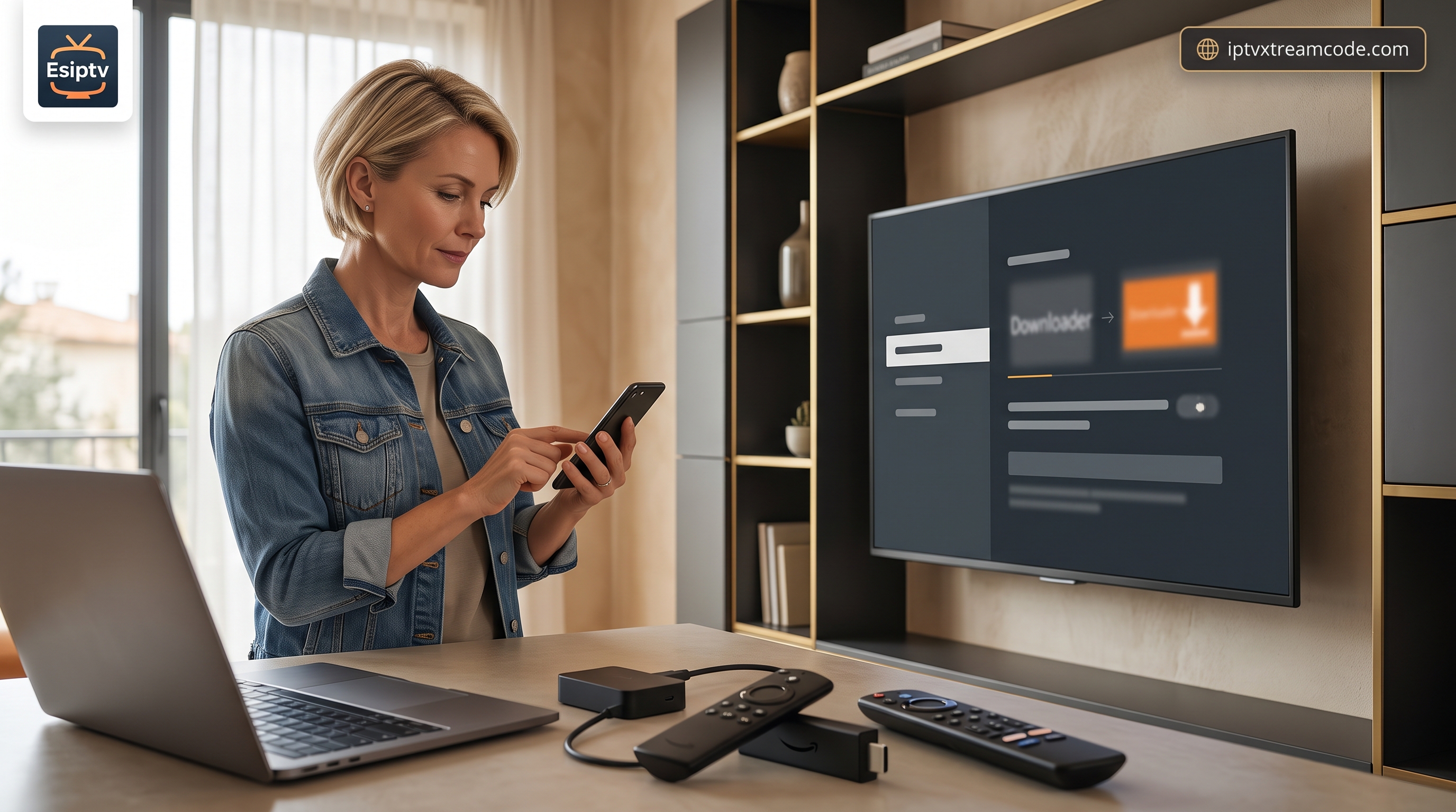 Comment installer l’application Esiptv sur Android et Fire TV Stick avec Downloader en 5 minutes - Esiptv code iptv France 20