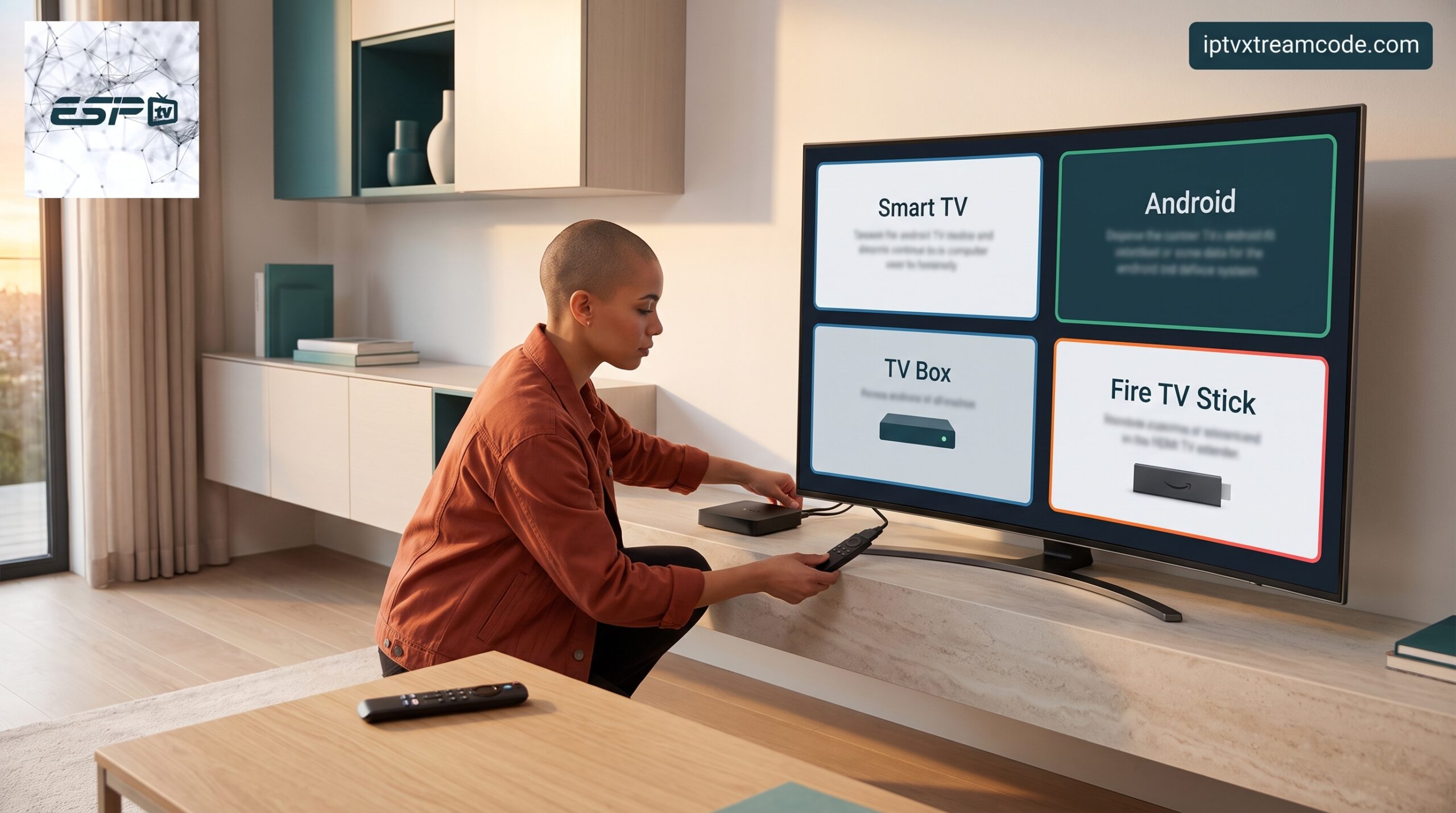 Image produit premium - Esiptv code iptv France 2026 compatible Smart TV, Android, Apple TV – Abonnement 12 mois