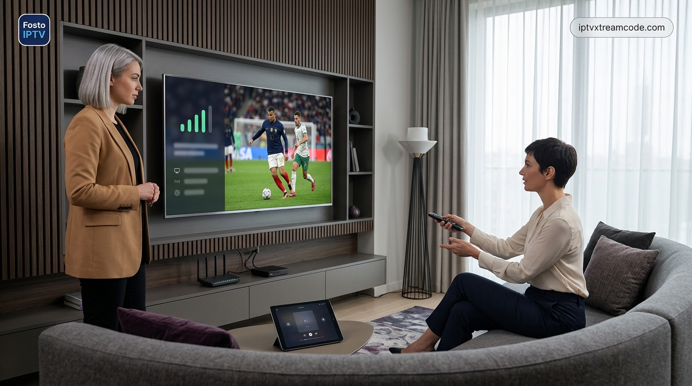 Stabilité serveur, anti-buffering et lecture fluide pour Fosto Pro IPTV France - Fosto Pro Iptv France 12 mois — Service fiable 2026 avec support FR et mises à jour sécurisées