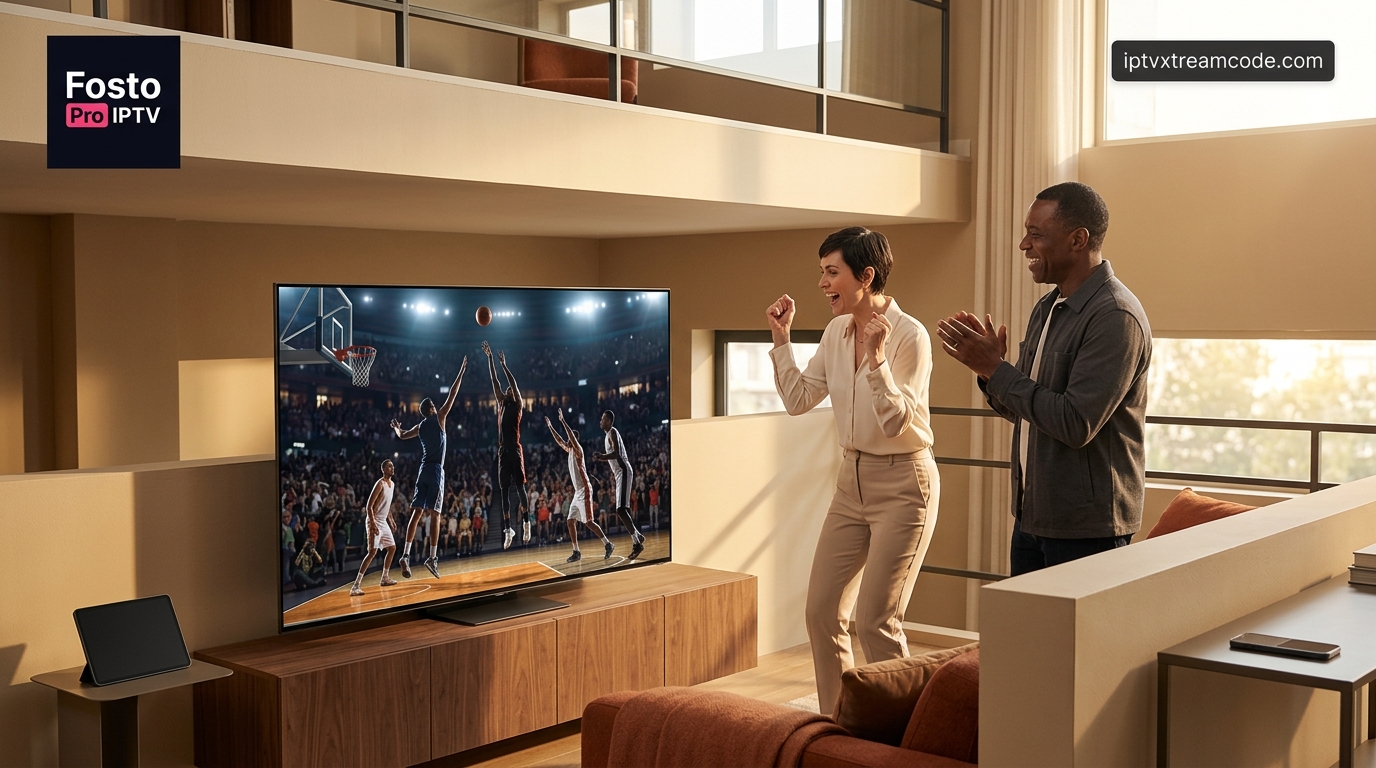 TV, sport, films, séries et VOD : une expérience complète pour Fosto Pro IPTV France - Fosto Pro Iptv France 12 mois — Service fiable 2026 avec support FR et mises à jour sécurisées