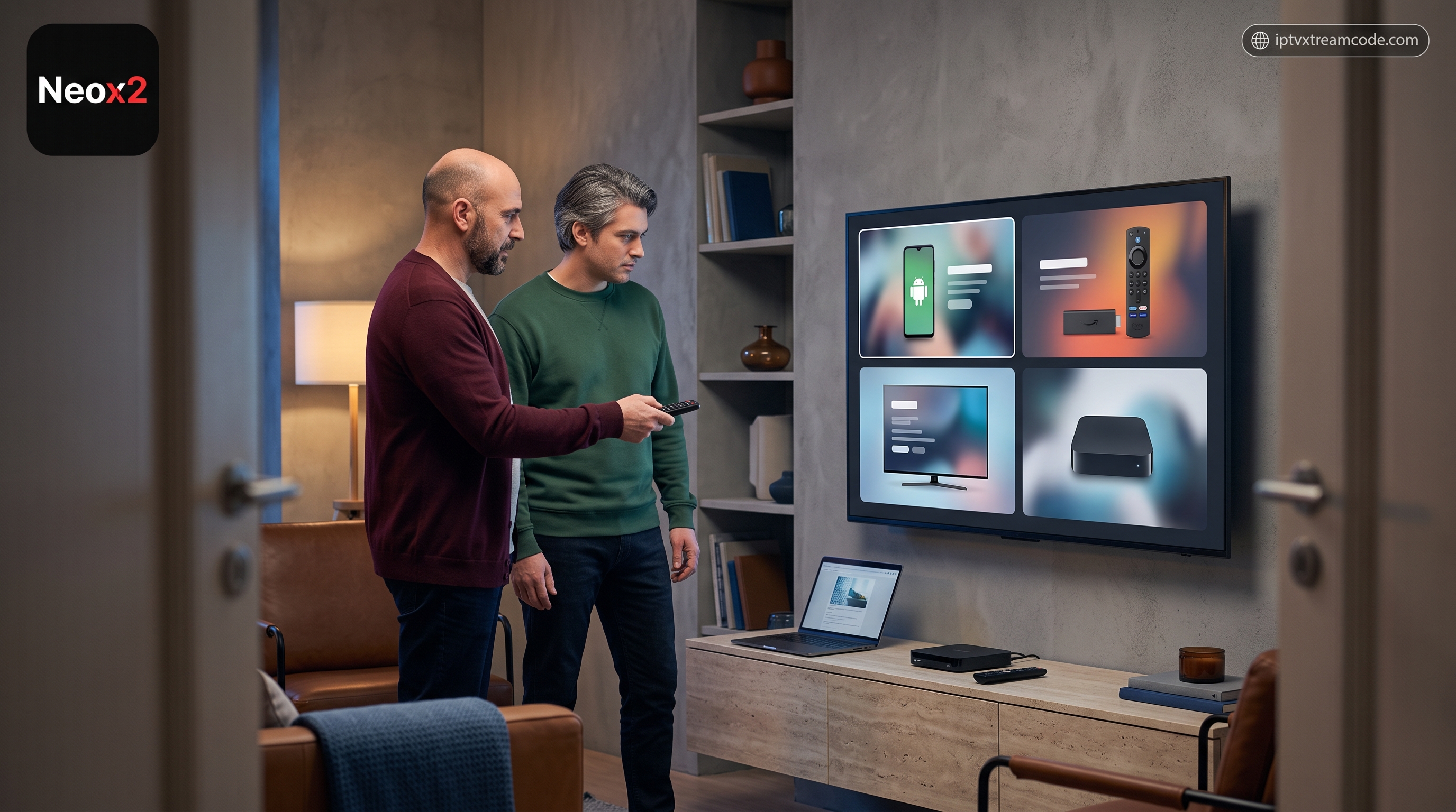 Compatibilité de avec Android Fire TV Stick et Smart TV 2026 12 mois d&apos expérience TV & VOD fluide chaînes FR et replay