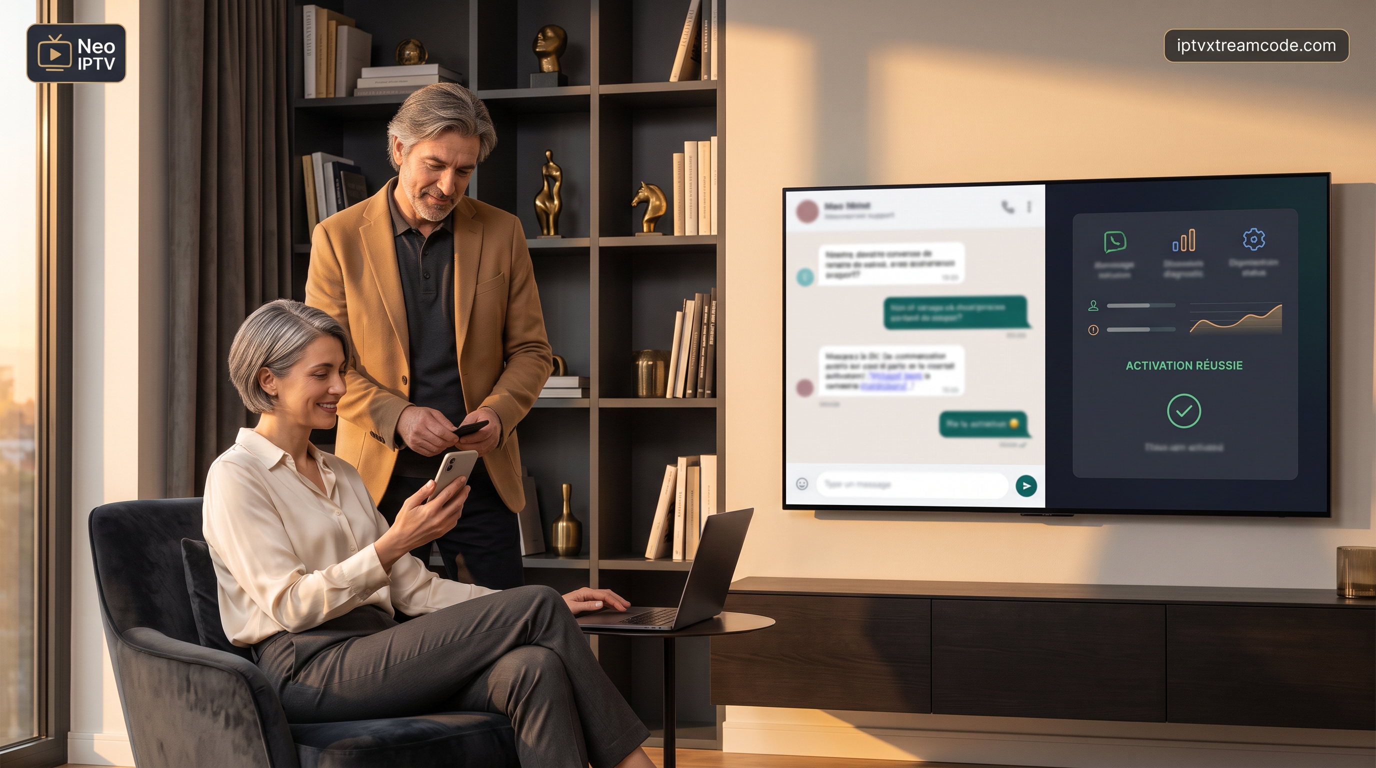 Support technique activation rapide et accompagnement WhatsApp pour 2026 12 mois d&apos expérience TV & VOD fluide chaînes FR