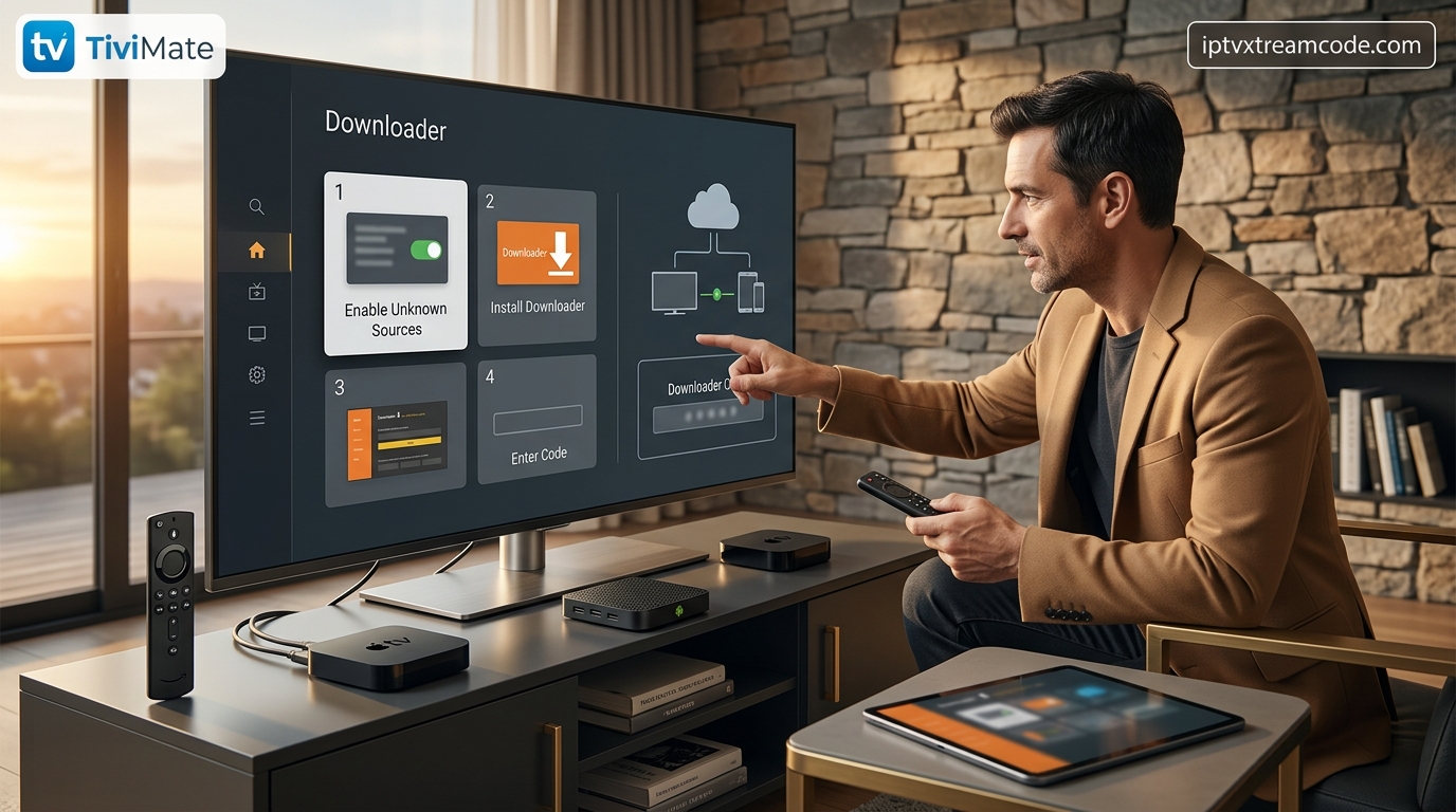 Comment installer l’application TiviMate sur Android et Fire TV Stick avec Downloader en 5 minutes - TiviMate Abonnement IPTV