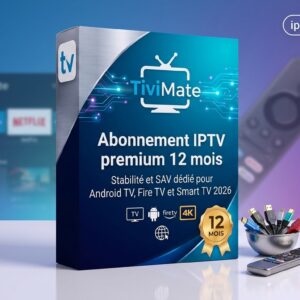 Image produit premium - TiviMate Abonnement IPTV premium 12 mois — Stabilité et SAV dédié pour Android TV, Fire TV et Smart TV 2026
