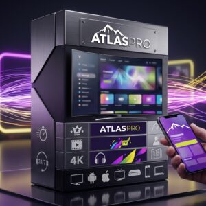 Image produit premium - Atlas pro on tv IPTV 2026 - Streaming optimisé HD/4K et faible latence, pack 12 mois pour performances TV fiables