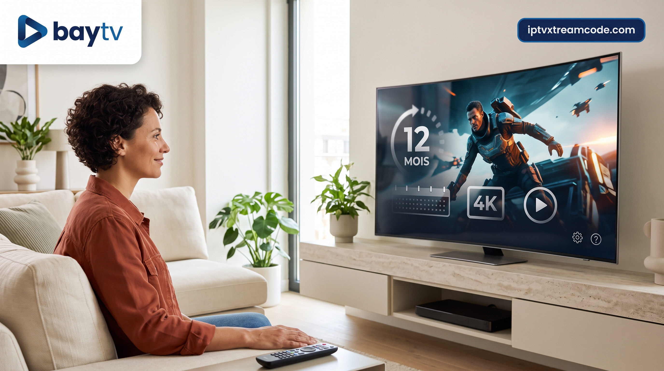 Les avantages clés de l’abonnement 12 mois sur baytv - baytv Abonnement iptv France 12 mois 2026 — TV en direct, vaste catalo