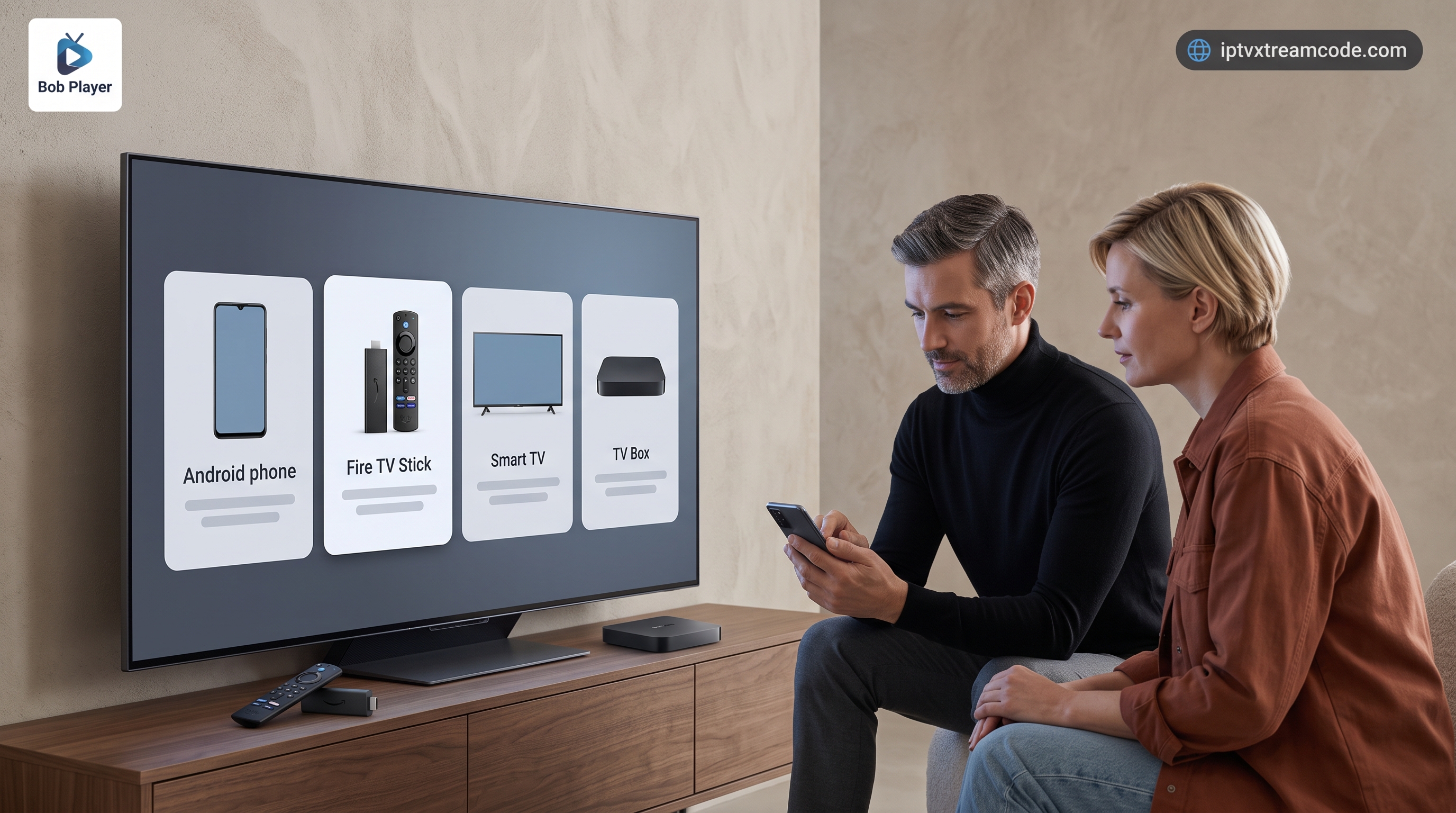 Compatibilité de avec Android Fire TV Stick et Smart TV 2026 Compatible Smart TV Android MAG & Firestick installation guidée