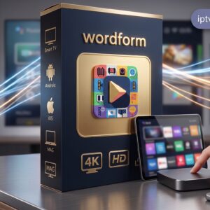 Image produit premium - iptv pro stream player 2026 compatible Smart TV, Android, iOS et MAG — Interface VOD et guide TV optimisés