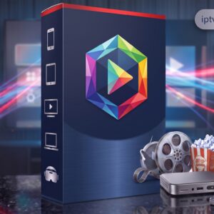 Image produit premium - iptv pro stream player 2026 compatible Smart TV, Android, iOS et MAG — Interface VOD et guide TV optimisés